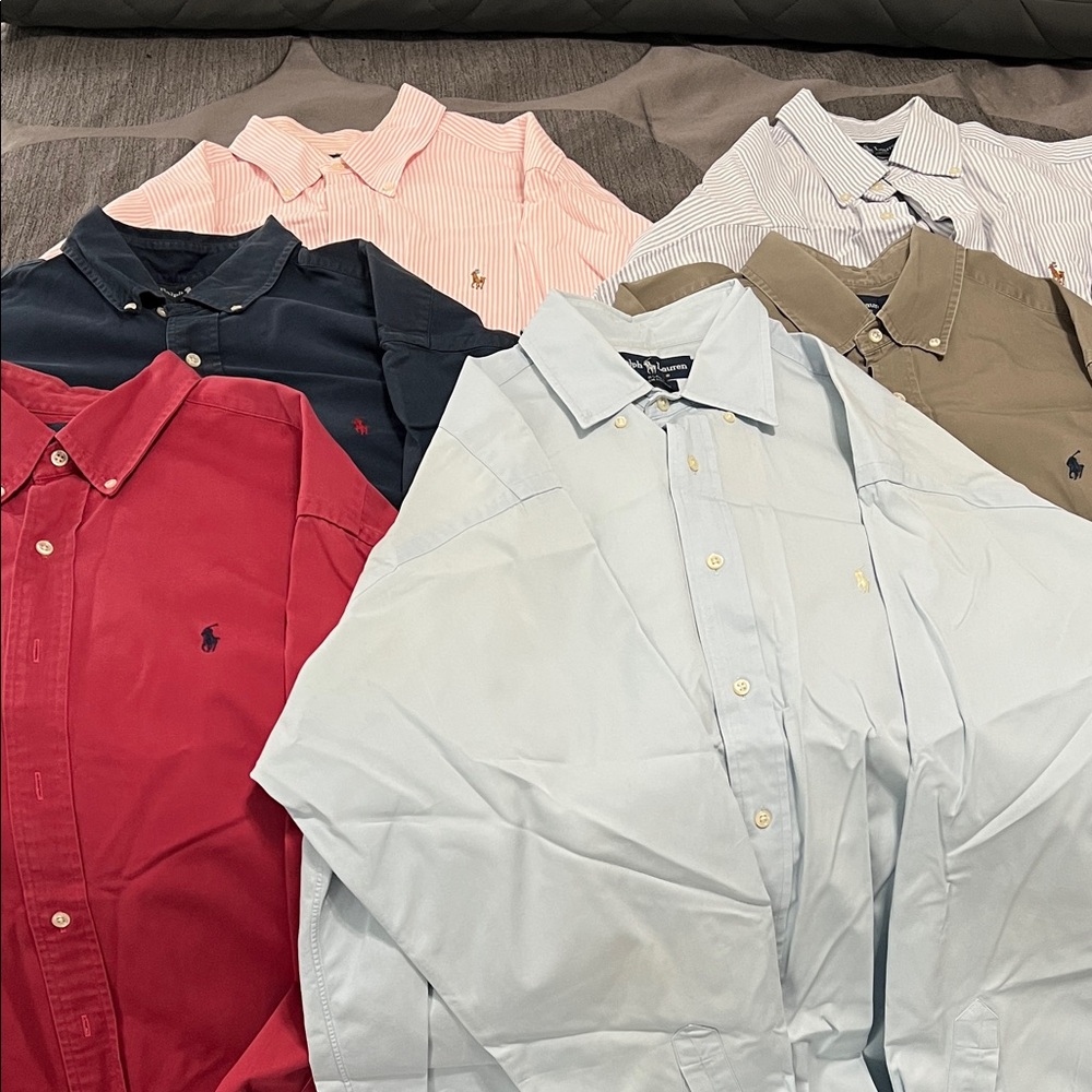 Polo by Ralph Lauren Men's Casual Shirts - Red, Pink, Blue, Tan